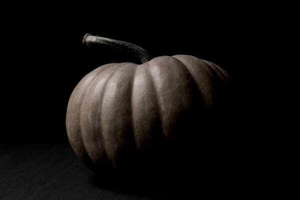 Pumpkin painting in the dark